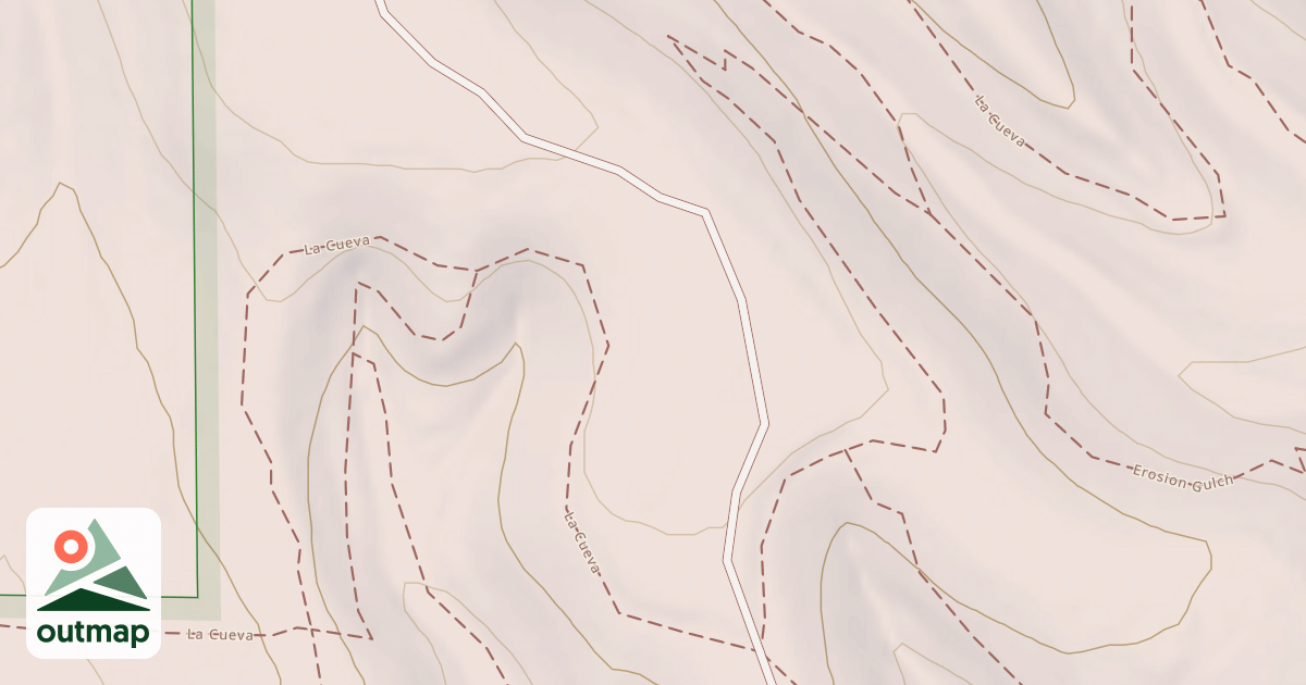 Map of Hackberry Trail System - La Cueva