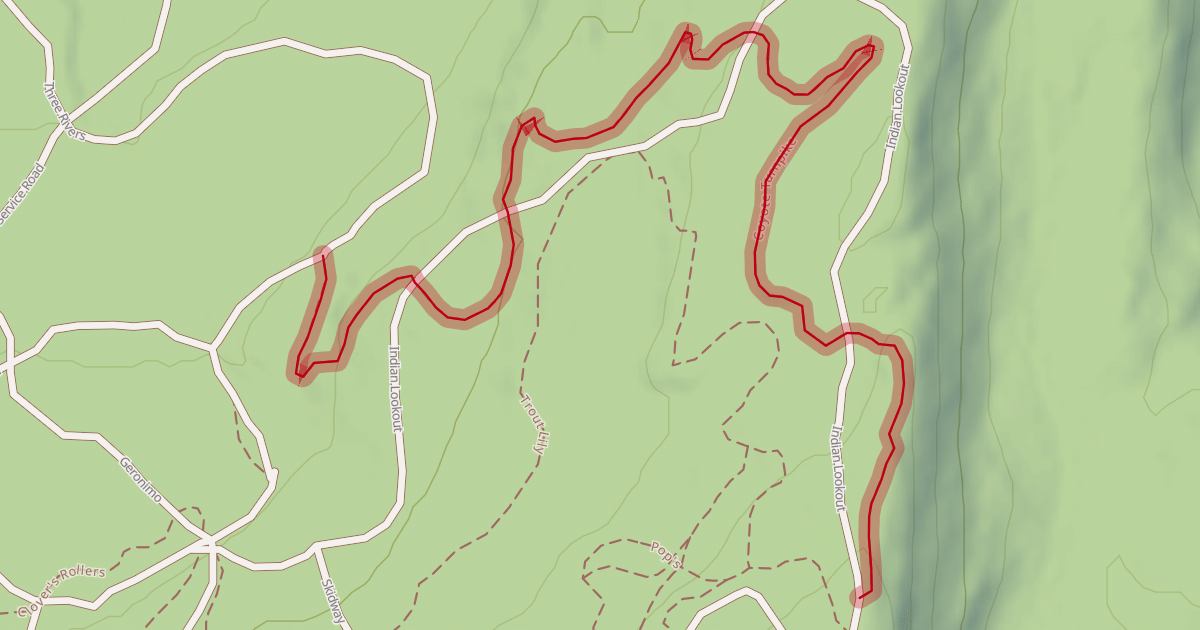 Map preview of Coyote Turnpike