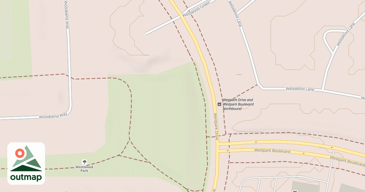 Map of Westpark Drive Toboggan Hill
