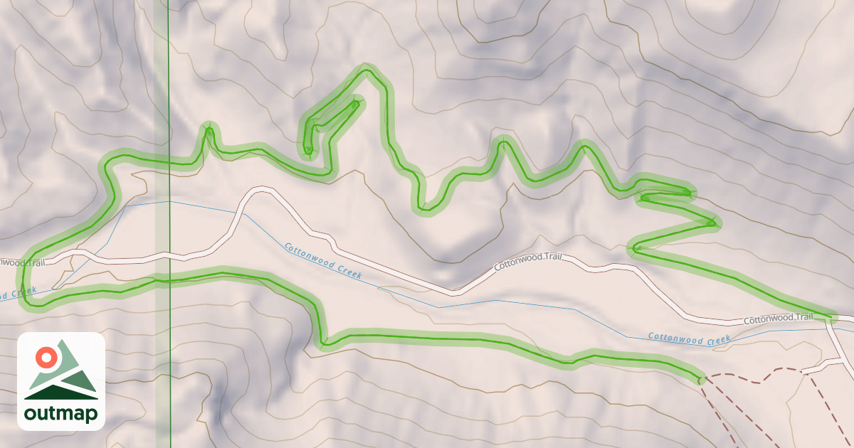 Map of Cottonwood Kids Loop