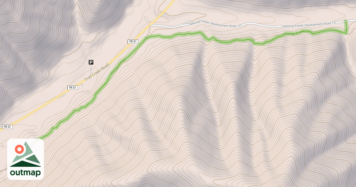 Map of Corral Creek