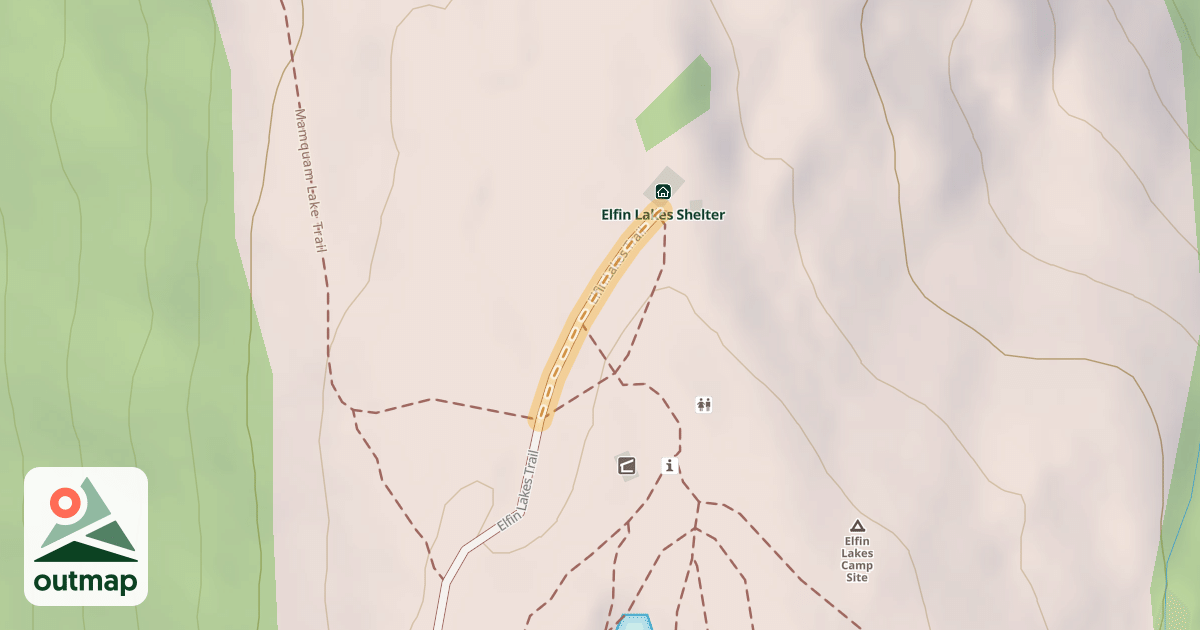 Map of Elfin Lakes Trail