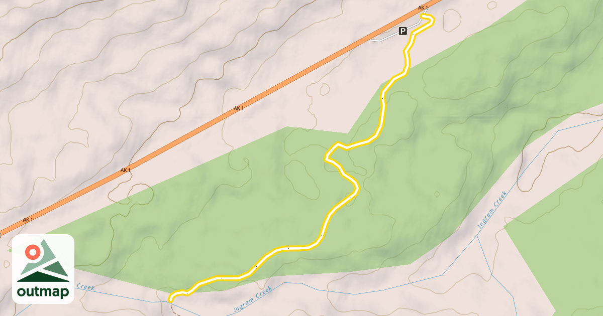 Map of Turnagain Pass Trail