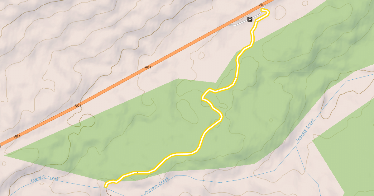 Map preview of Turnagain Pass Trail