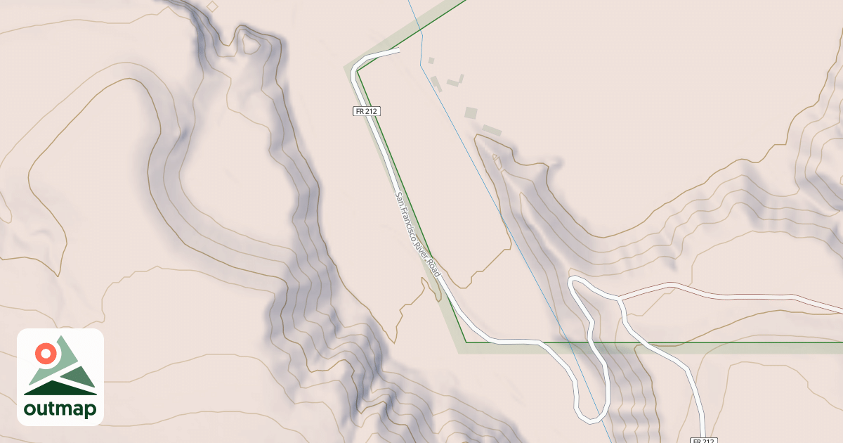 Map of SAN FRANCISCO RIVER