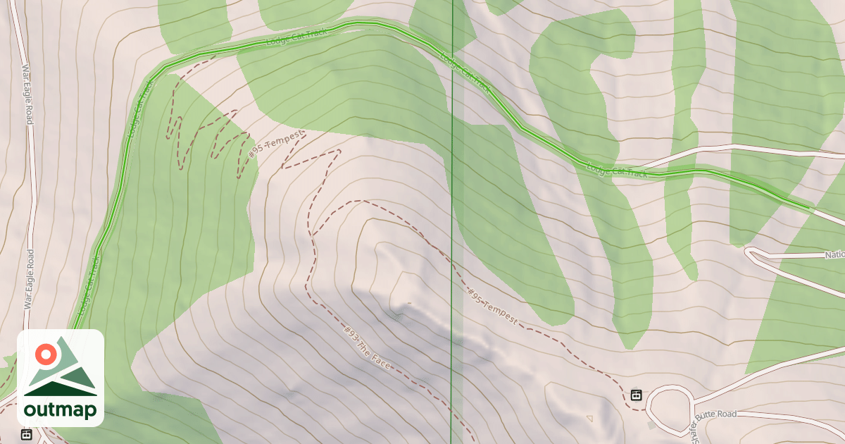 Map of Lodge Cat Track