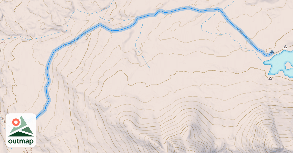 Map of Donald Lake Trail