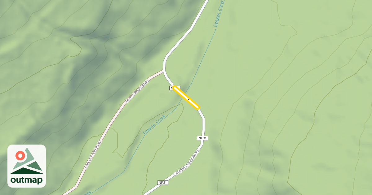 Map of Canyon Creek Road