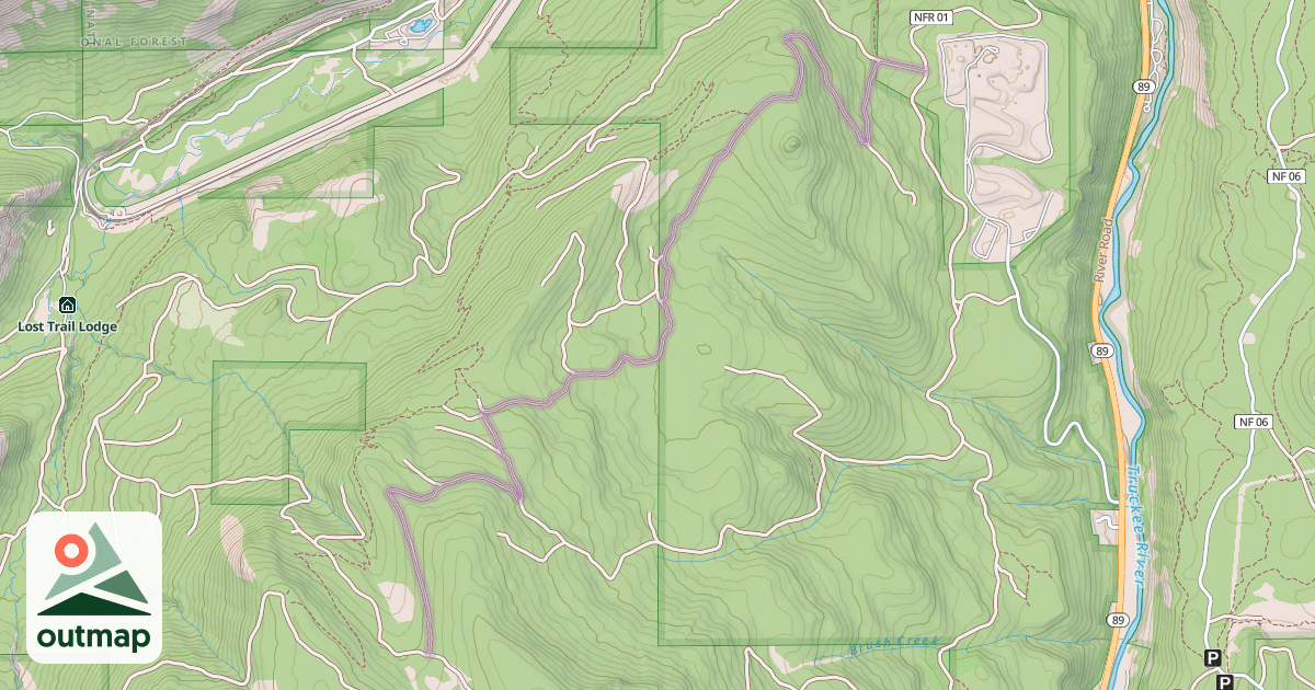 Map of Jackass Road