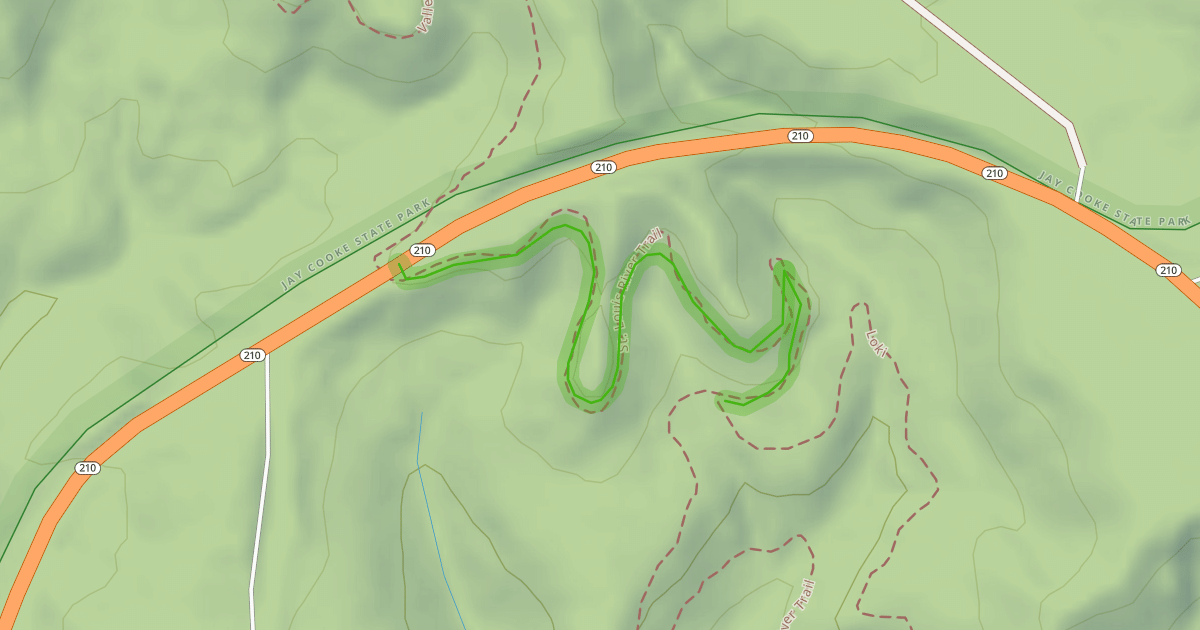 Map preview of St. Louis River Trail