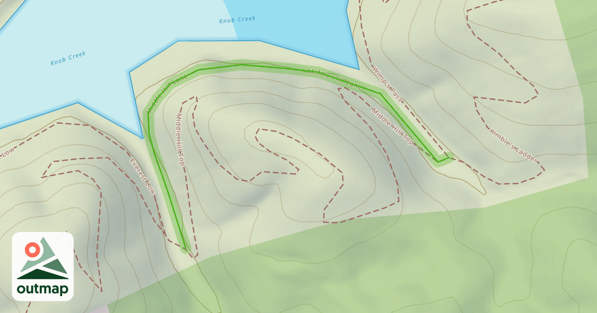Map of Middle Hill Lane