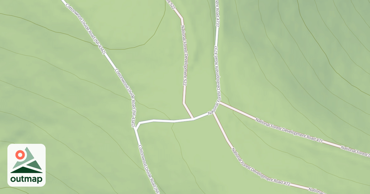 Map of USFS Motor Vehicle Use Map Roads {97B57733-829F-4E39-967F-1178EE62A06C}