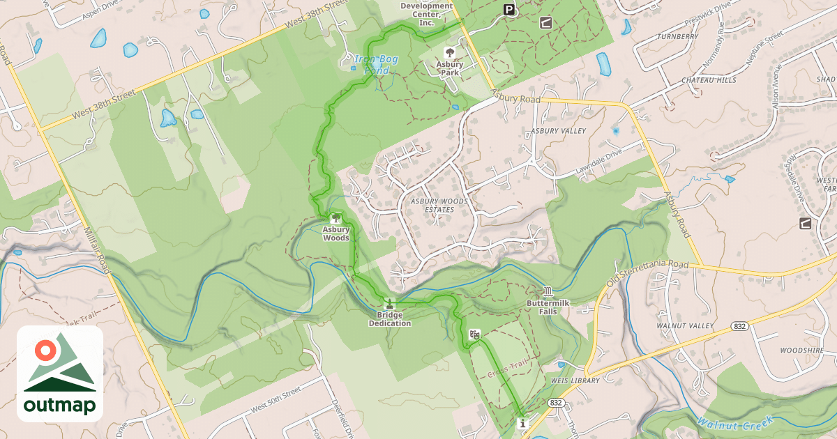 Map of Greenway Trail