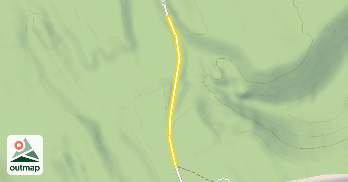 Map of National Forest Development Road 2916