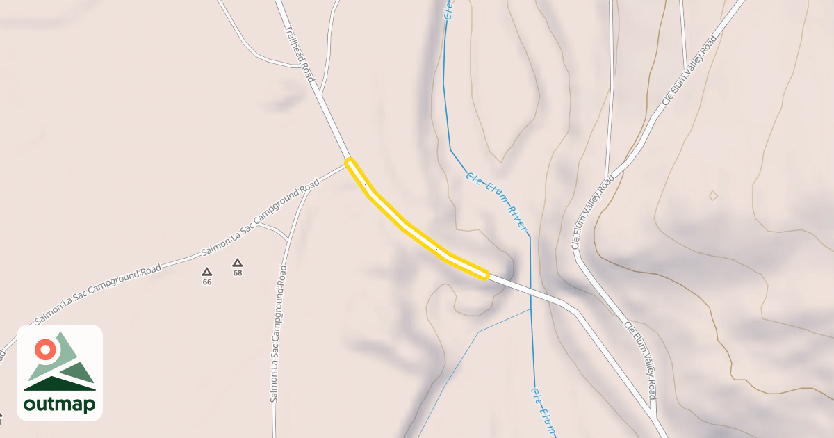 Map of Salmon La Sac Campground Road