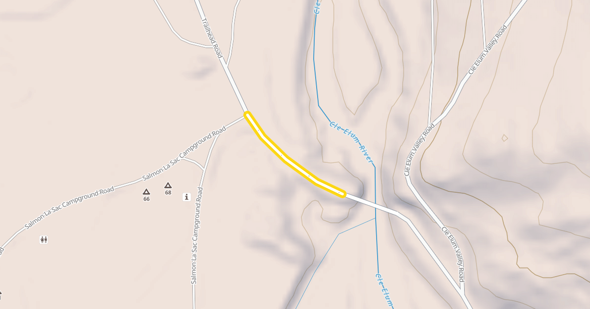 Map preview of Salmon La Sac Campground Road