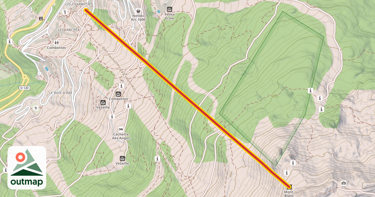 Map of Mont-Blanc