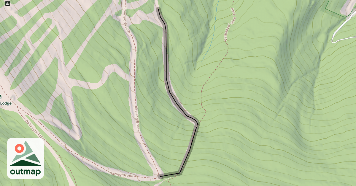 Map of Cathedral Brook