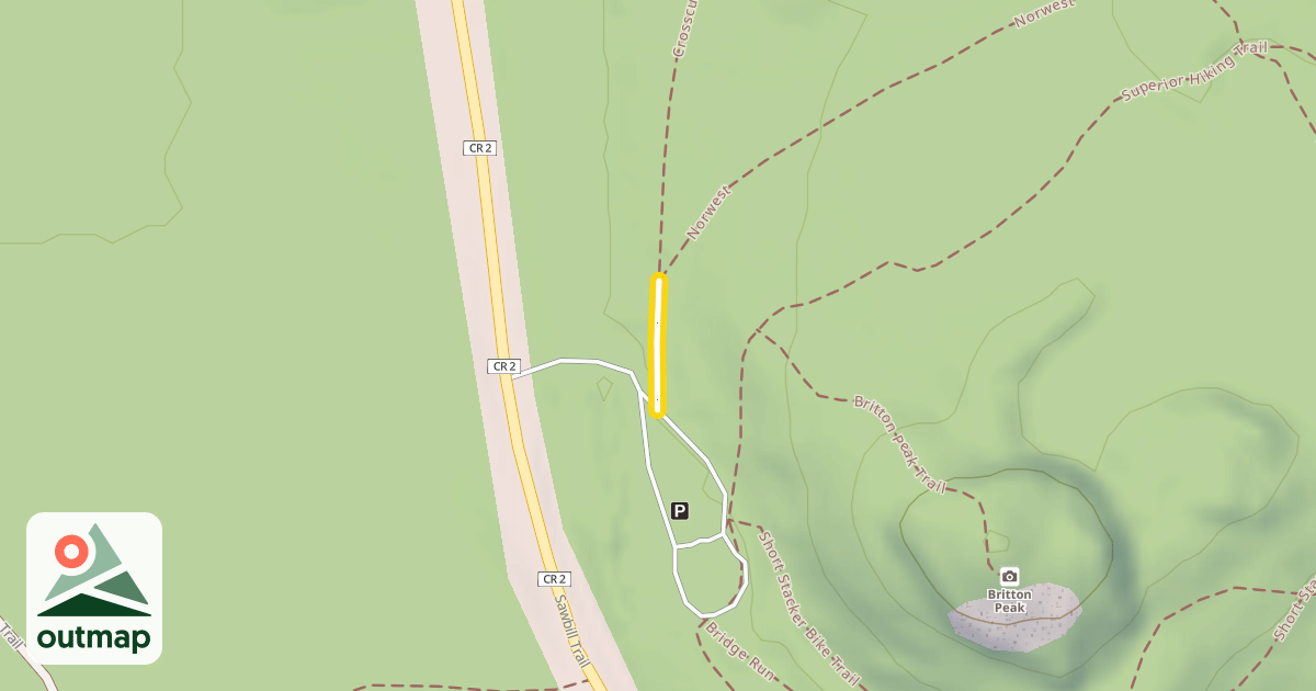 Map of Crosscut Bike Trail
