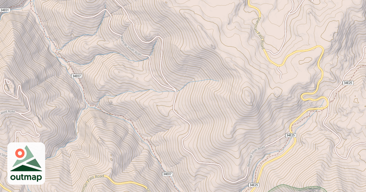 Map of BEARTRAP SOUTH