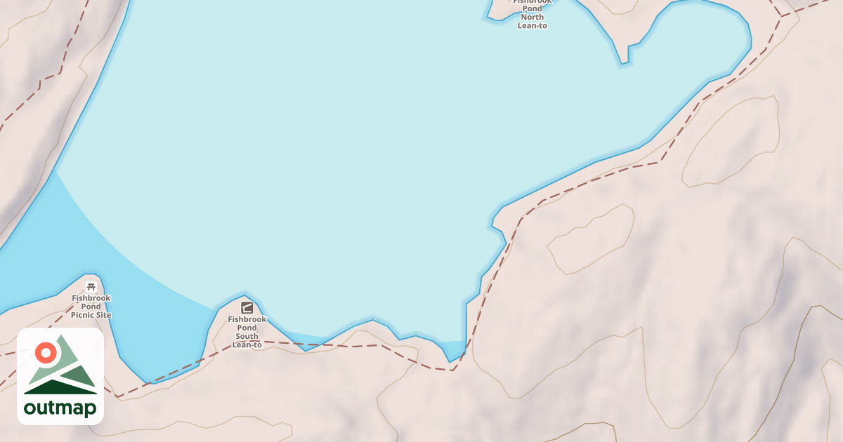 Map of Fish Brook Pond East Trail