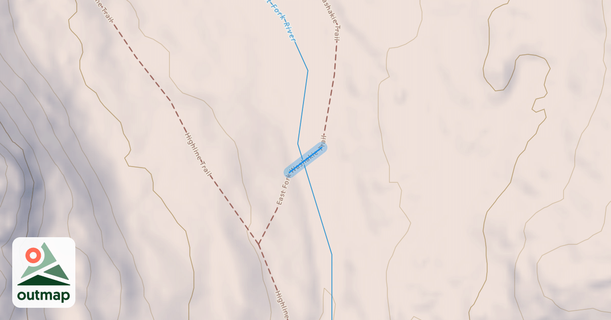Map of East Fork Washakie Trail
