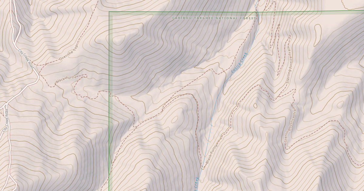 Map preview of Cusick Creek