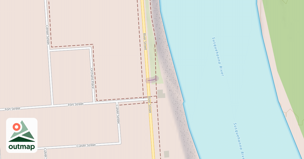 Map of Luzerne County Levee Trail