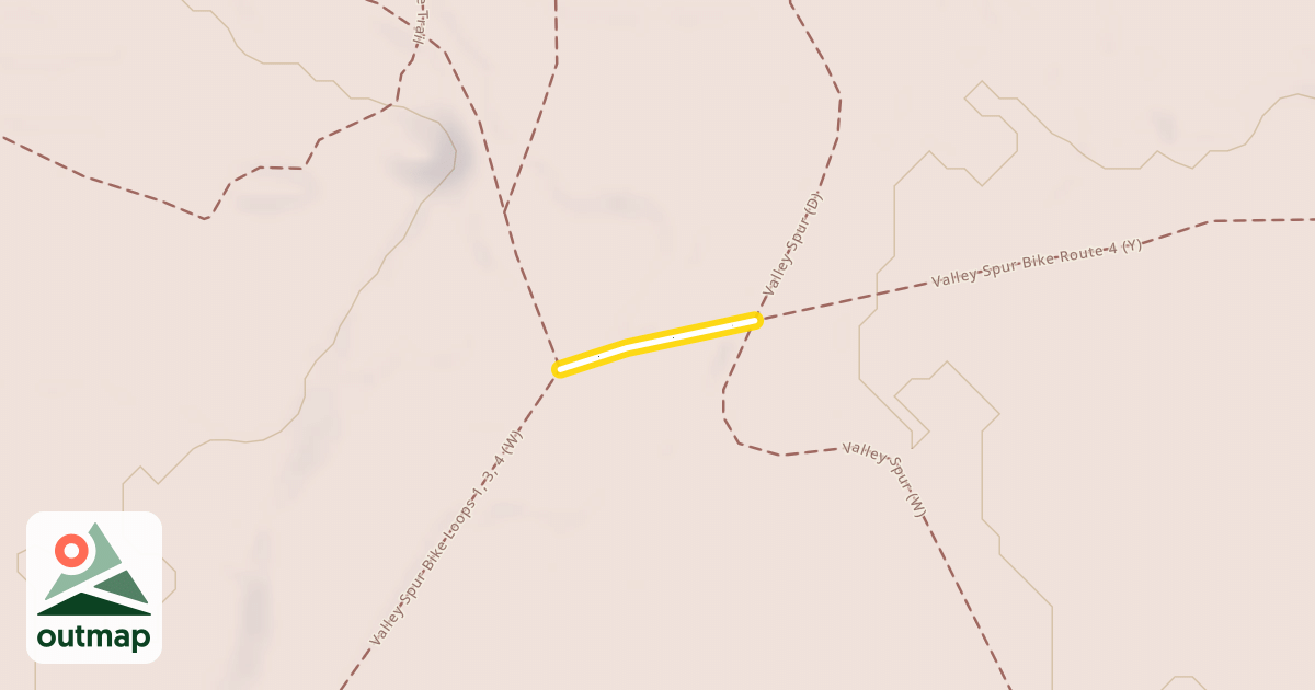 Map of Valley Spur Bike Route 4 (D)