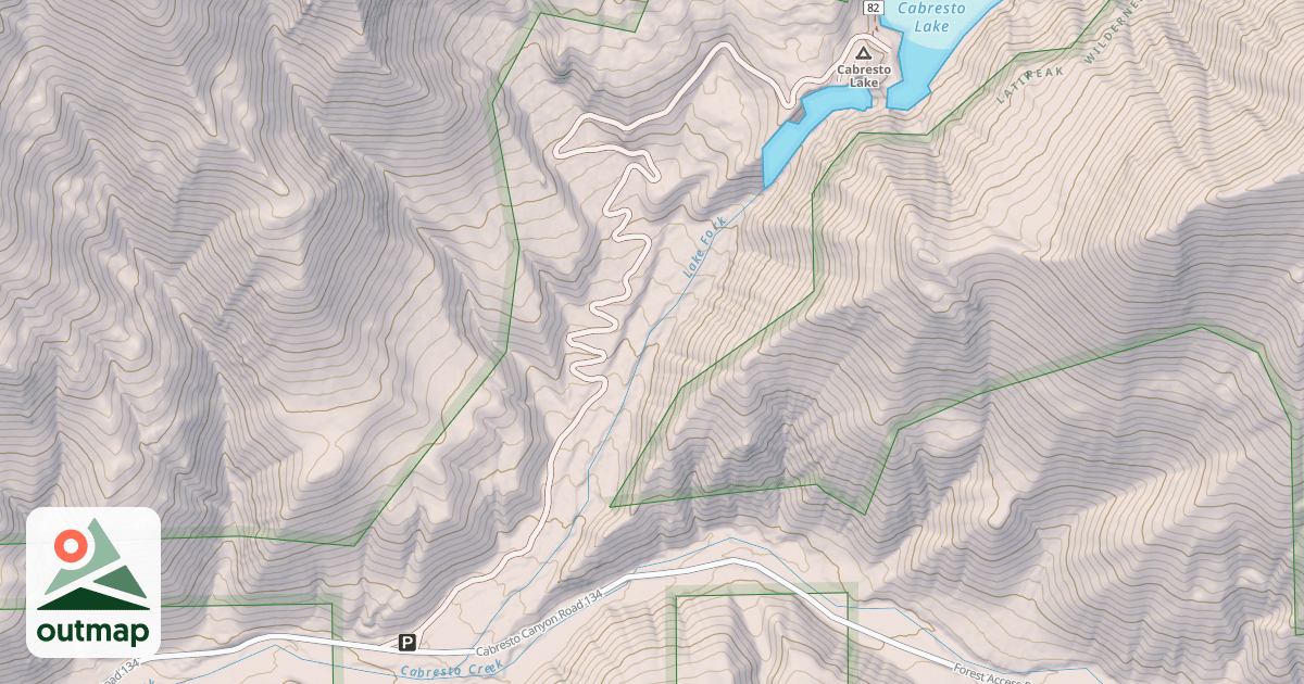 Map of CABRESTO LAKE ROAD