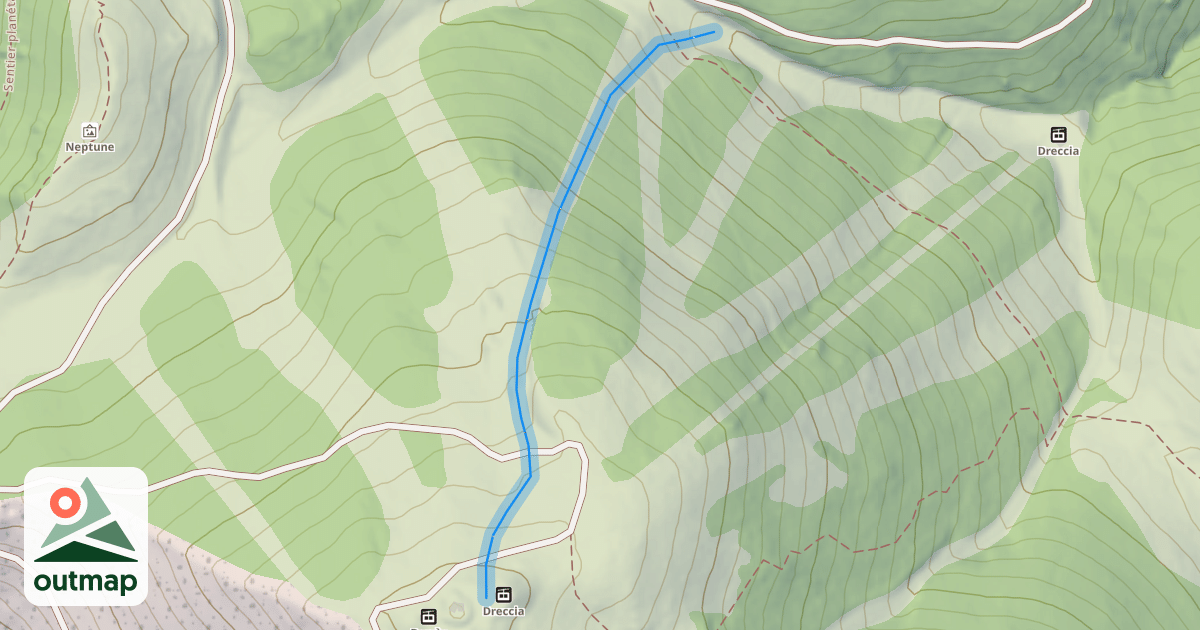 Map of Face de Dreccia