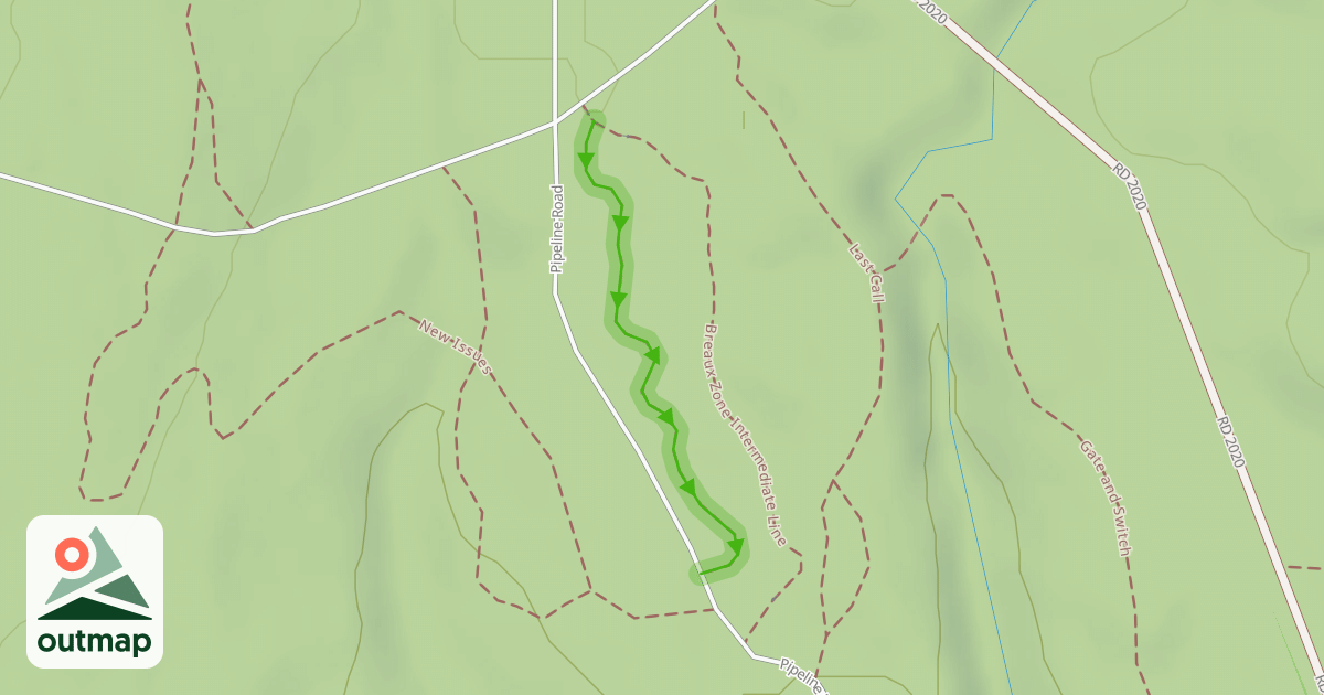 Map of Breaux Zone Beginner Line