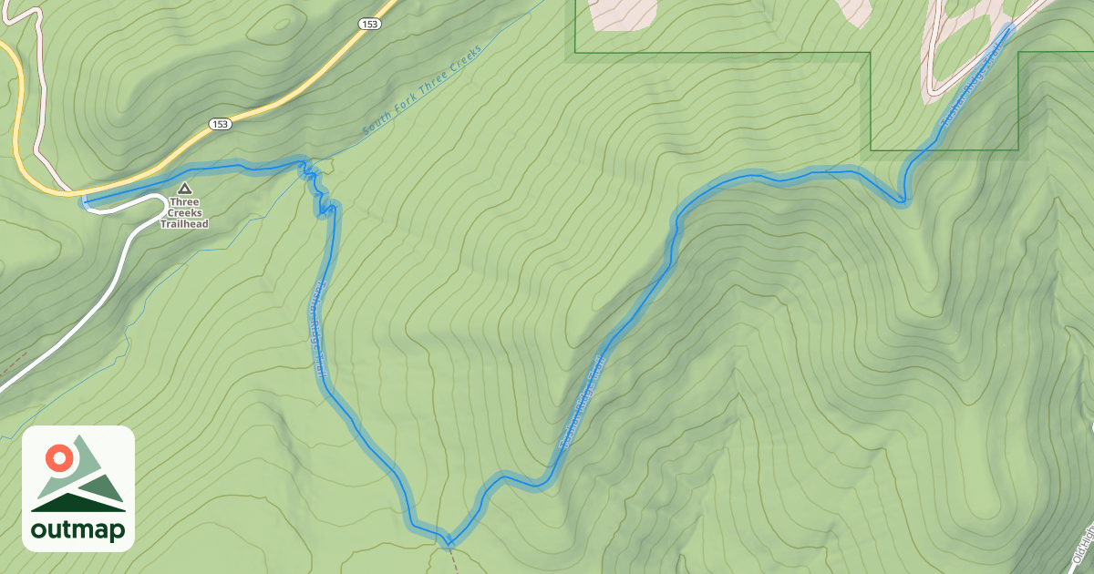 Map of Tushar Ridge Trail