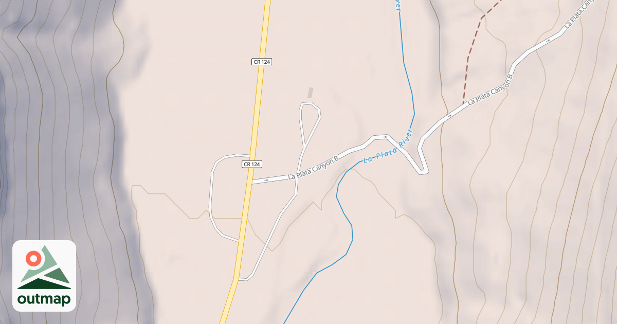 Map of LA PLATA CANYON B