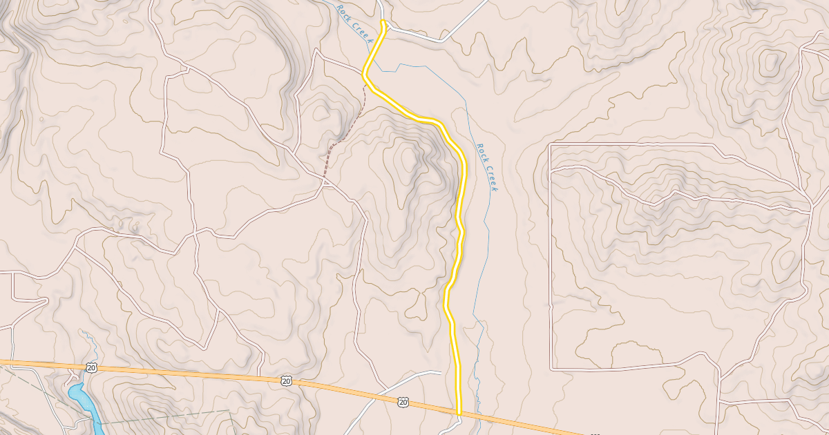 Map preview of Rock Creek Road