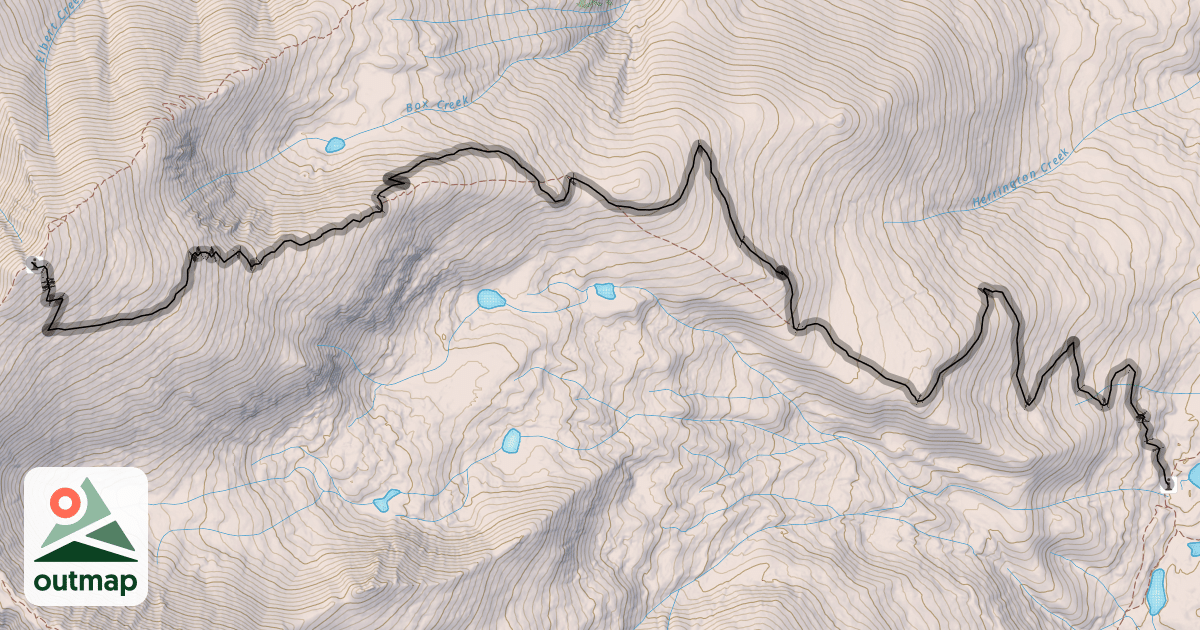 Map of South Mount Elbert Trail