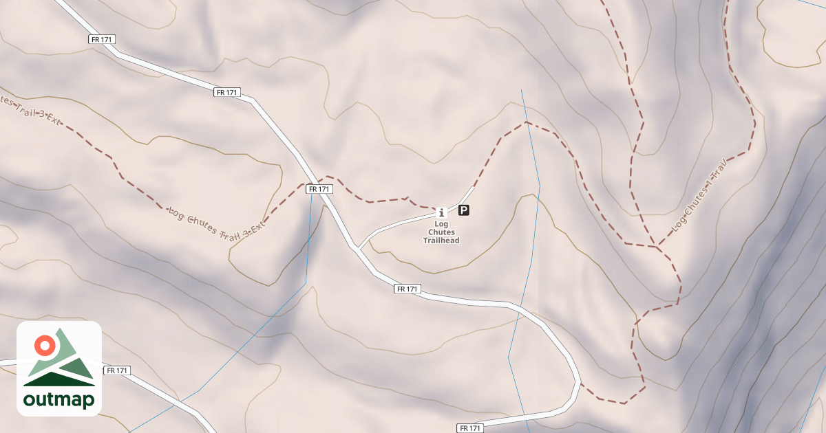 Map of LOG CHUTE CANYON