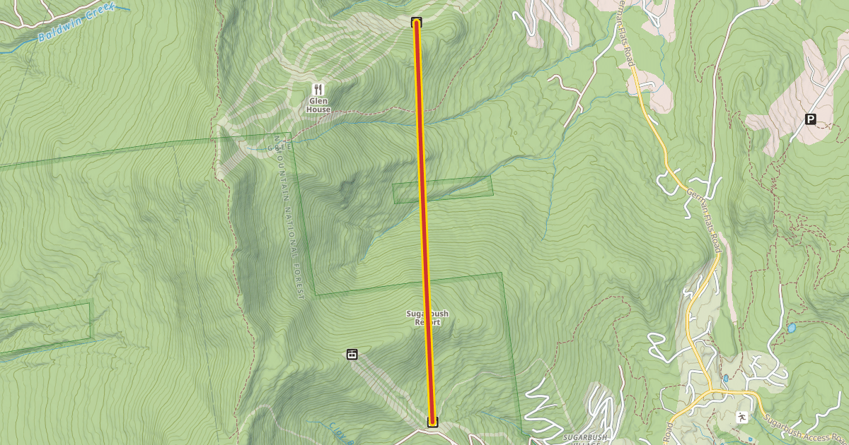 Map preview of Slide Brook Express Quad