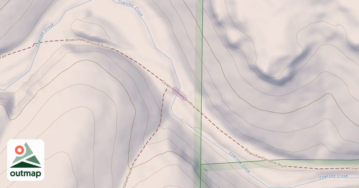 Map of Cowiche Canyon Trail