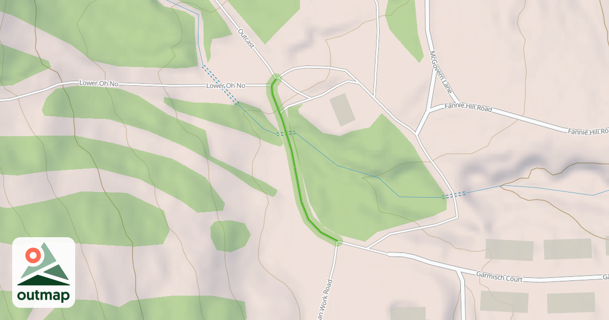 Map of Hermitage Mountain Operations Service Road