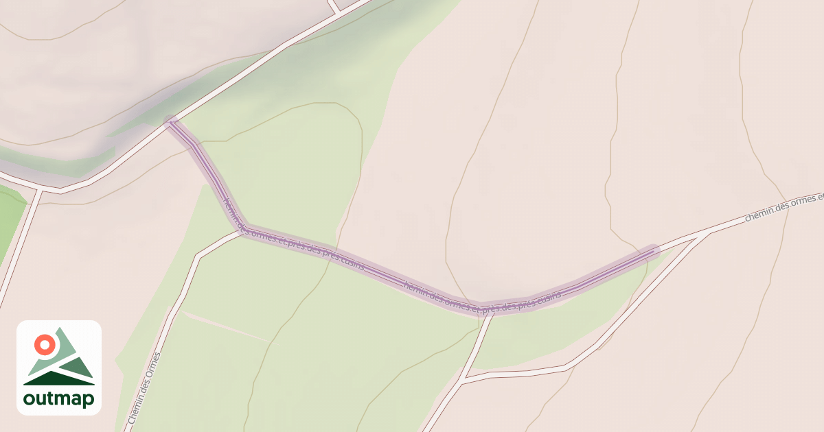 Map of hemin des ormes et près des prés cusins