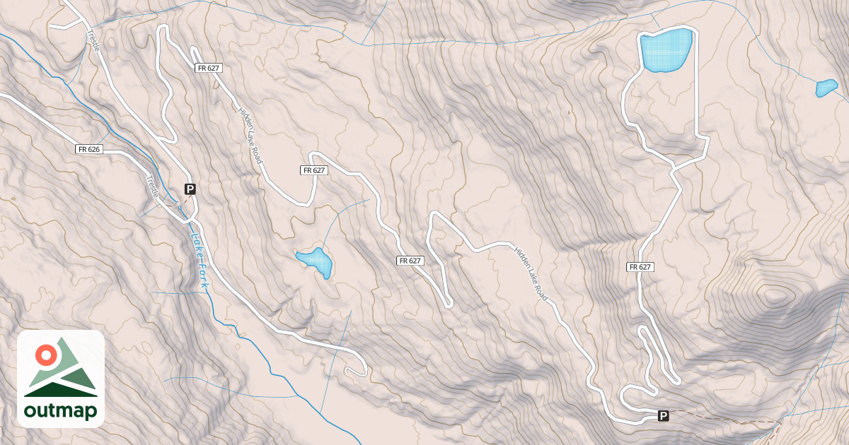 Map of HIDDEN LAKE