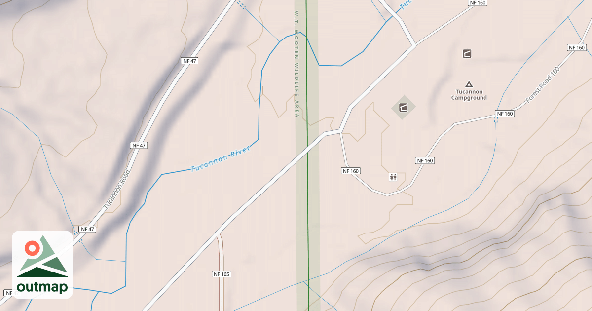 Map of HIXON CANYON