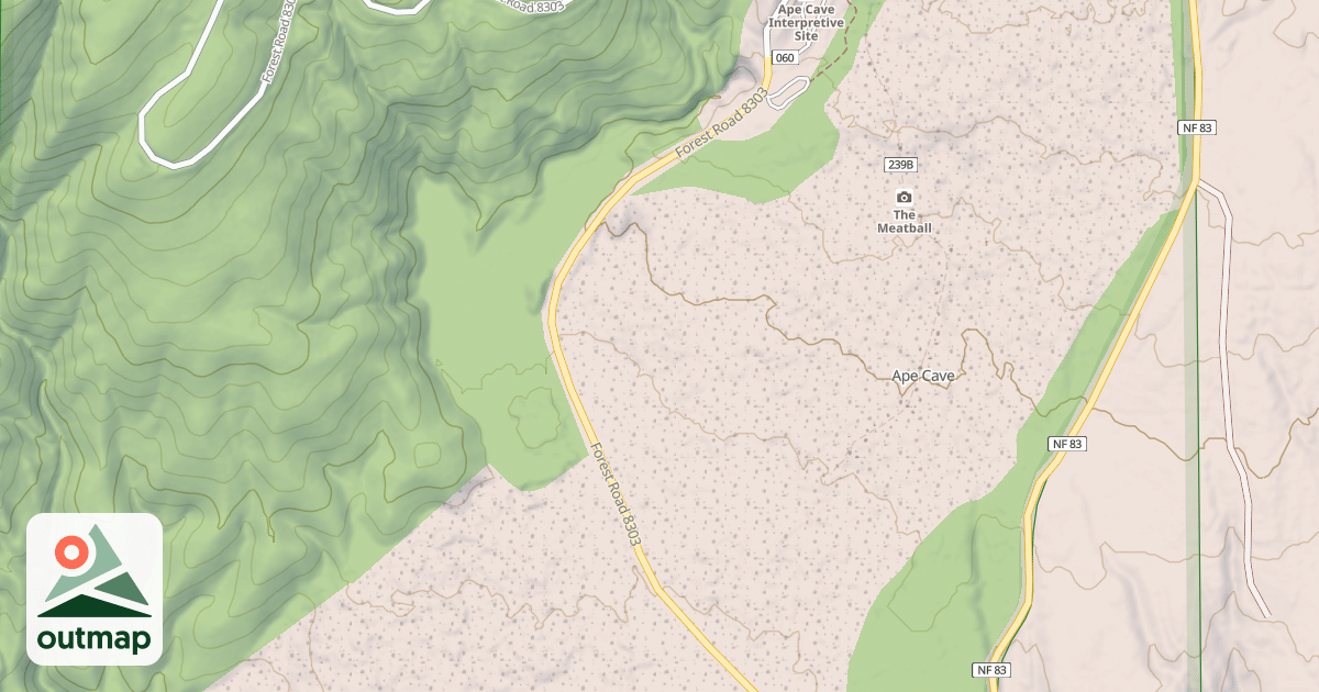 Map of CINNAMON PEAK