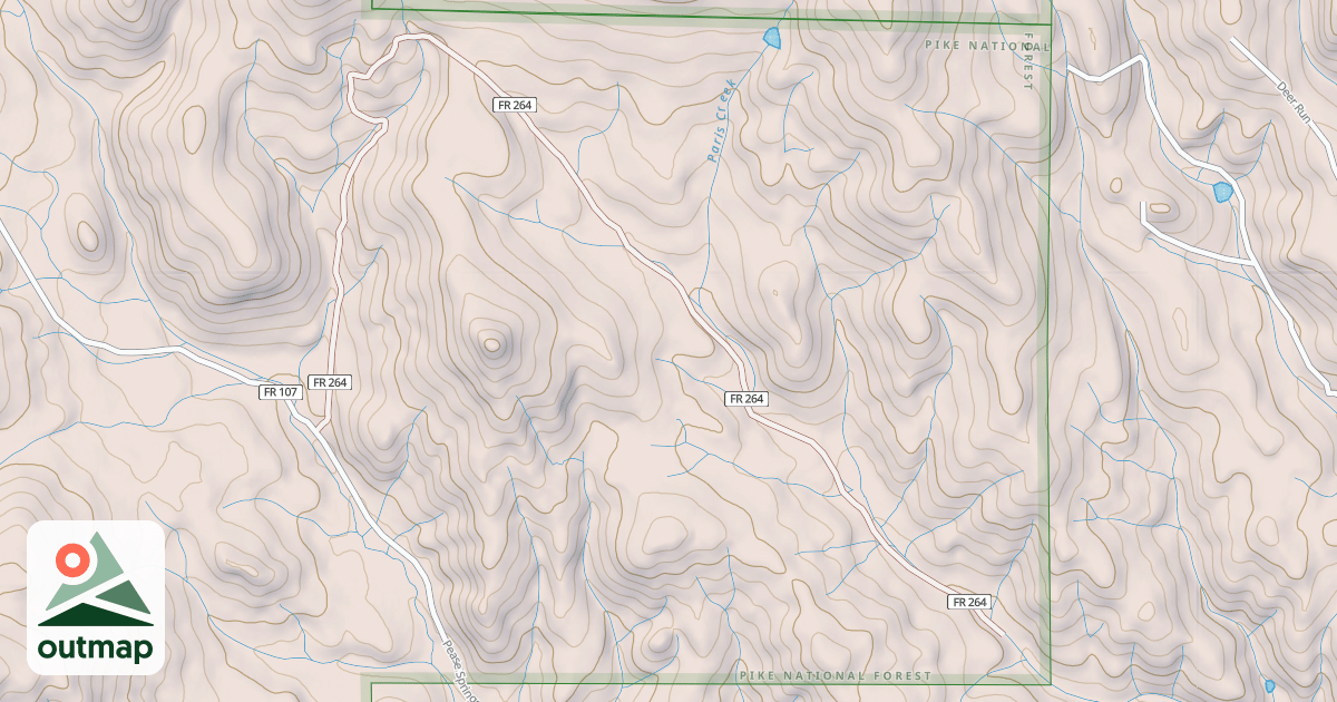 Map of PARIS CREEK