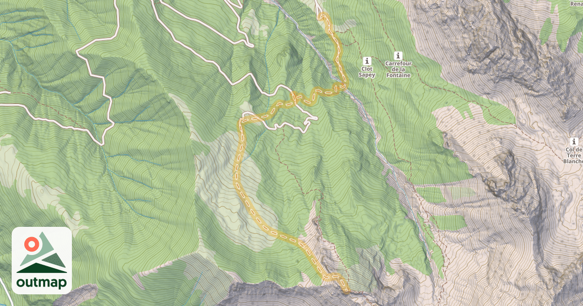 Map of Roche Bénite — Les Besses
