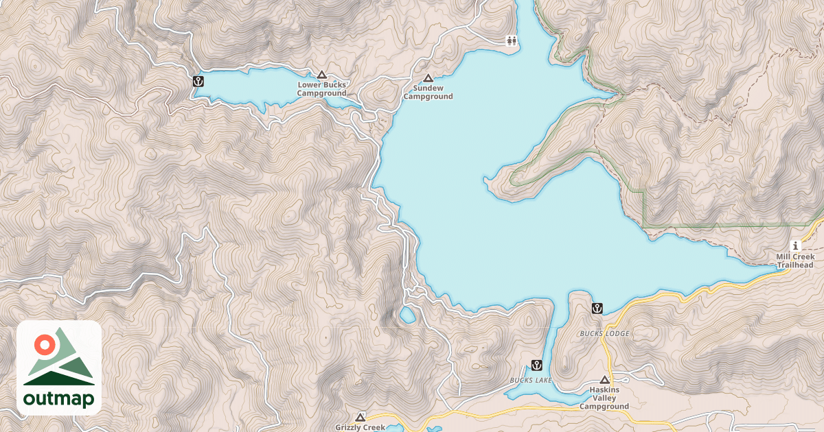Map of BUCKS LAKE