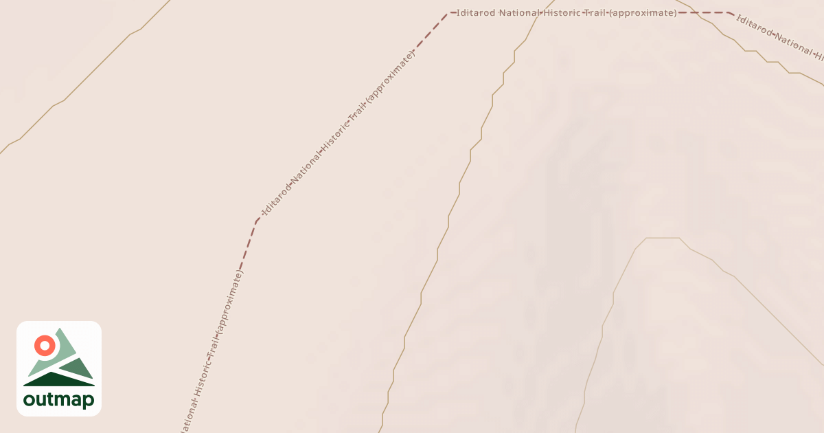 Map of Willow to Nome Winter Trail