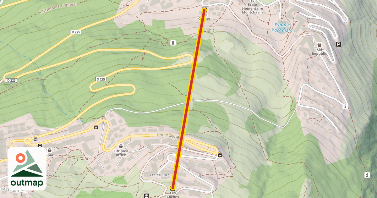 Map of Les Coches