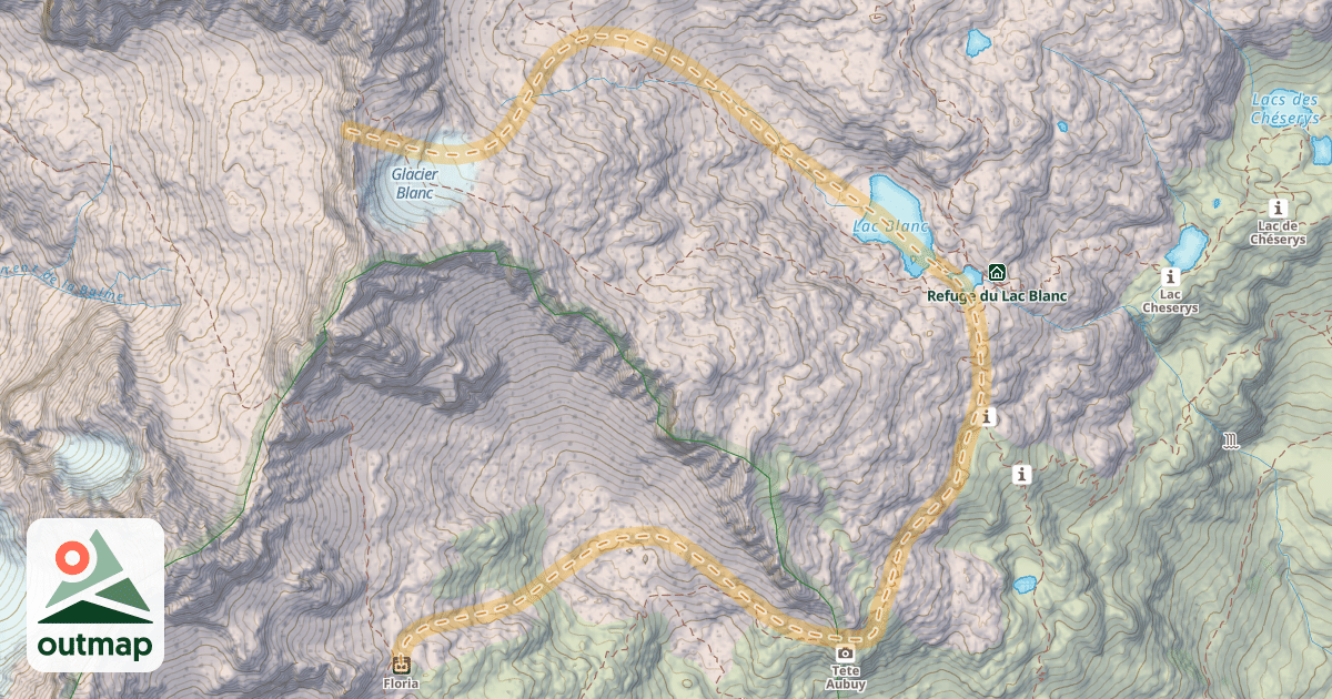 Map of Col des Dards — Téléski de la Floria